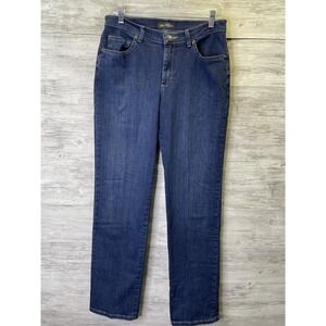 Lee Jeans Womens 10 Long Blue Straight‎ Relaxed Mid Rise Stretch Denim W30